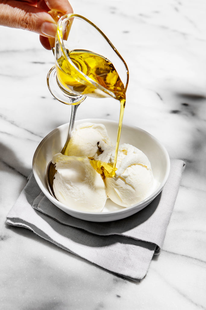 Vanilla Ice Cream with Extra Virgin OIive Oil