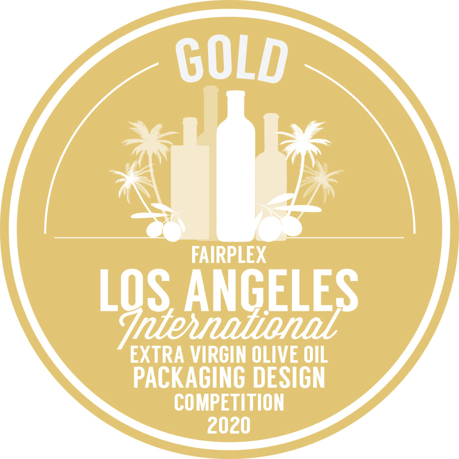 Gold Fairplex Los Angeles International Extra Virgin Olive Oil packaging design competition 2020